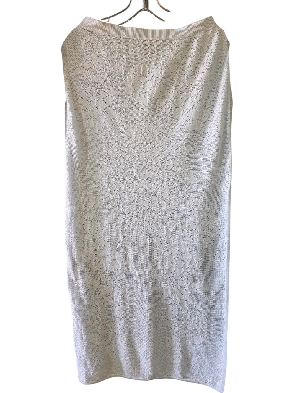 Wild Fable Light Blue Knit Maxi Dress with Floral Texture Size Medium